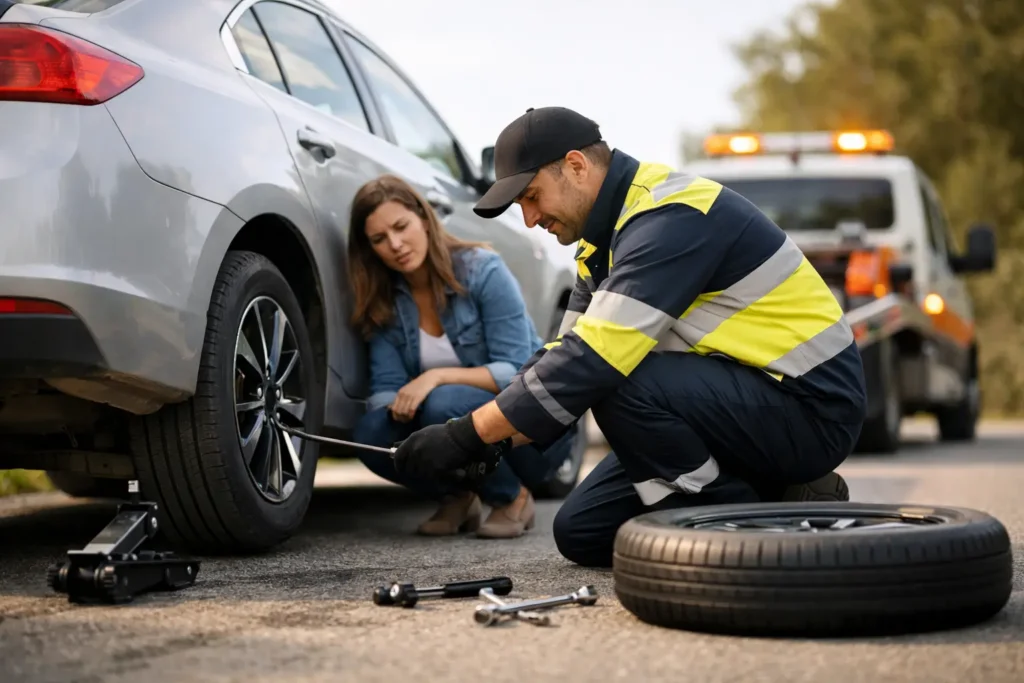 Flat Tire Roadside Assistance That Gets You Moving