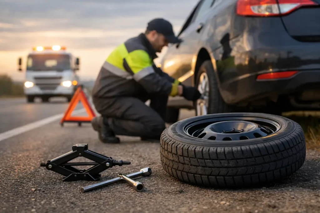 Spare Tire Change Service When Minutes Matter